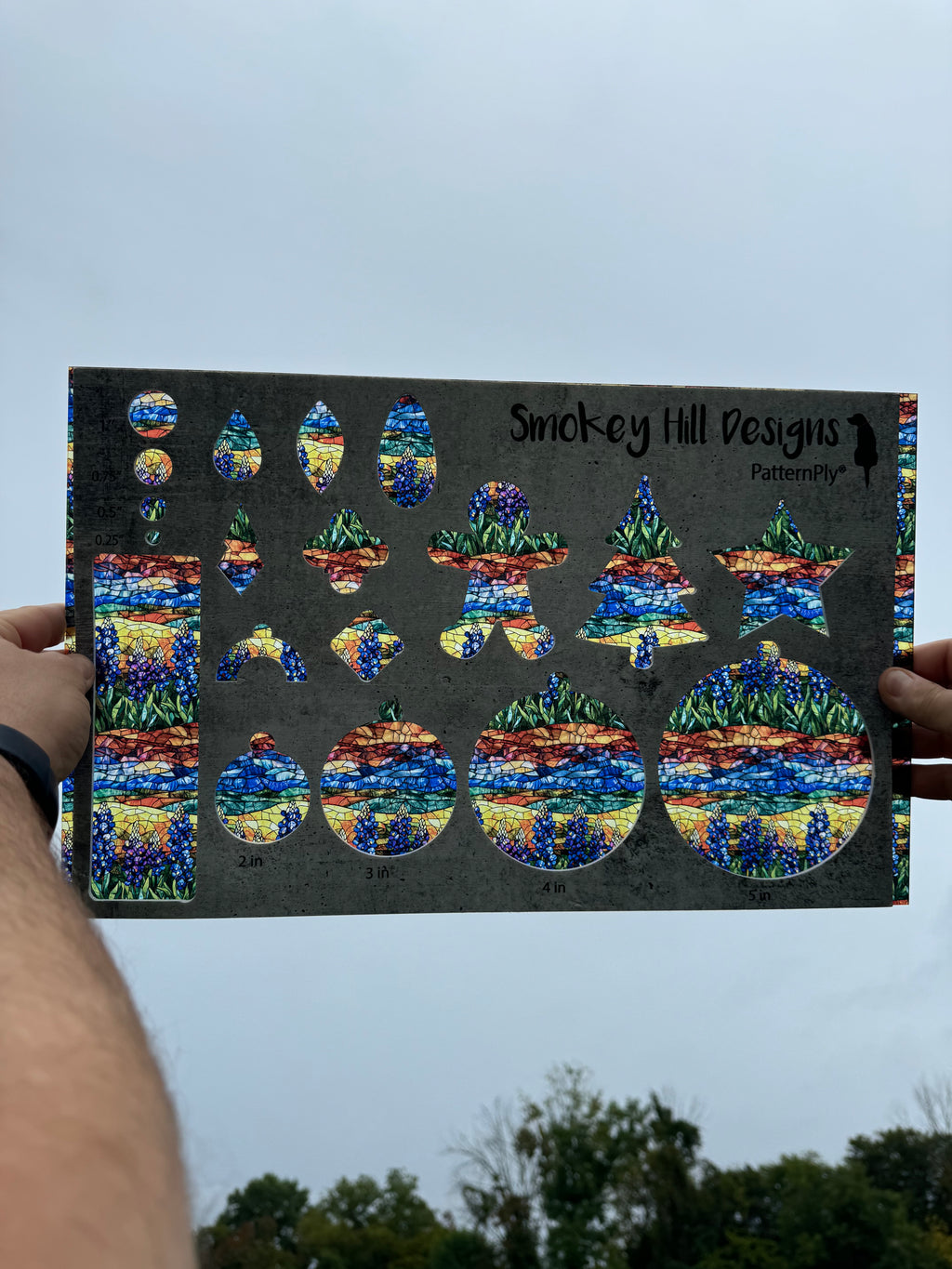 PatternPly® Transparent Stained Glass Bluebonnet Hills product photo 2