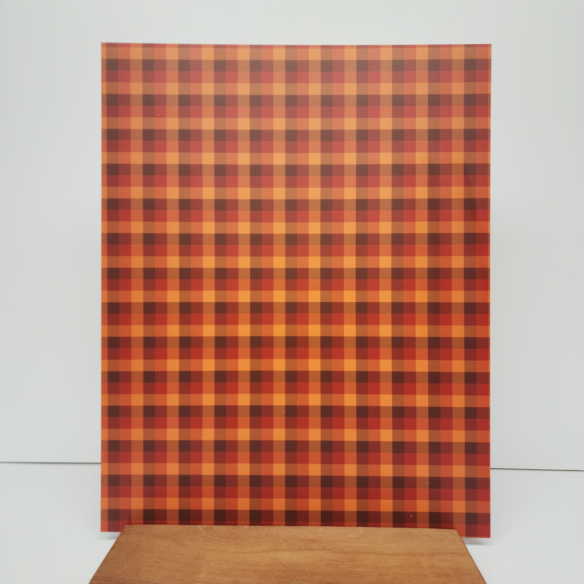 PatternPly® 19x24" Fall Colors Buffalo Plaid XL Scale sheet showing the pattern