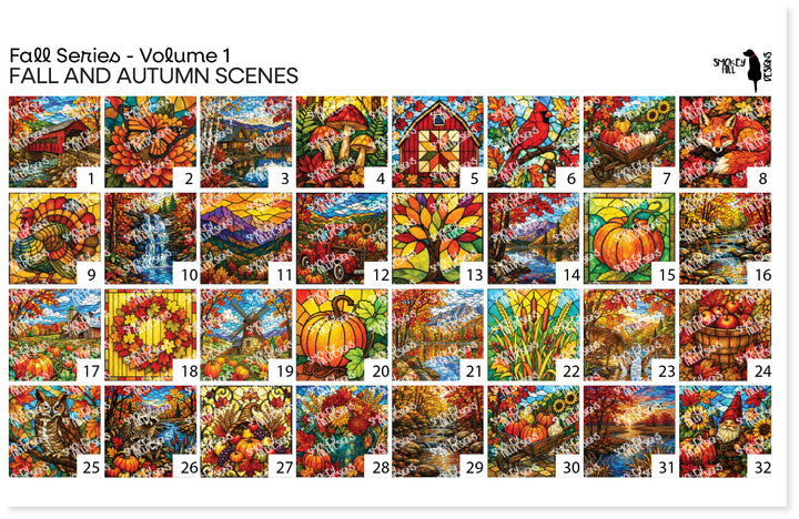PatternPly® Full Coverage Fall Series Volume 1 Fall and Autumn Scenes