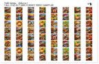 PatternPly® Transparent Fall Series Volume 1 Fall and Autumn Scenes Teeny Sampler: sampler sheet of small art scene designs
