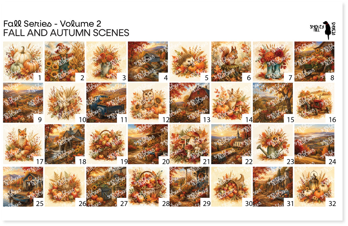 PatternPly® Transparent Fall Series Volume 2 Fall and Autumn Scenes Sampler product photo 3