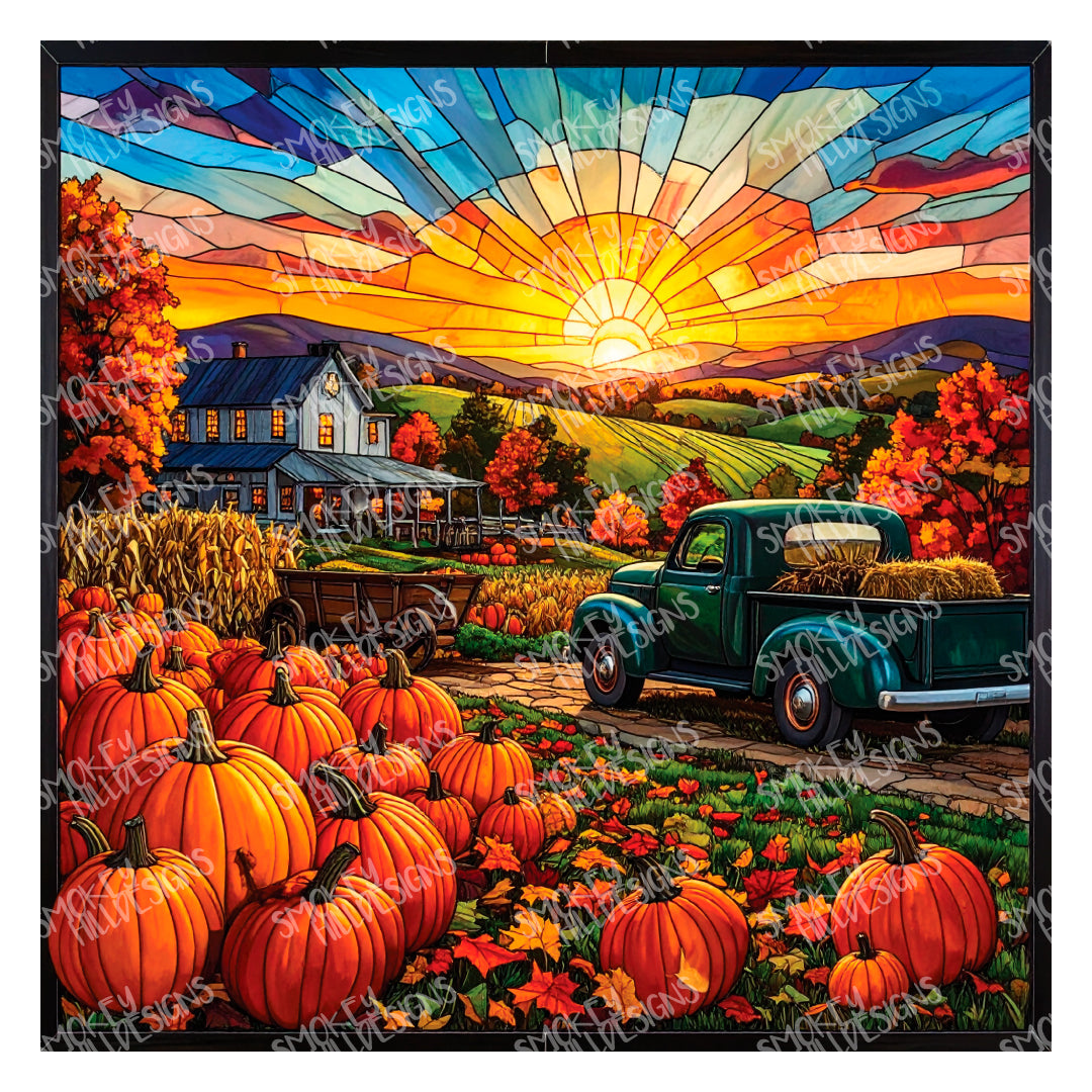 PatternPly® Transparent Farm Fresh Pumpkins