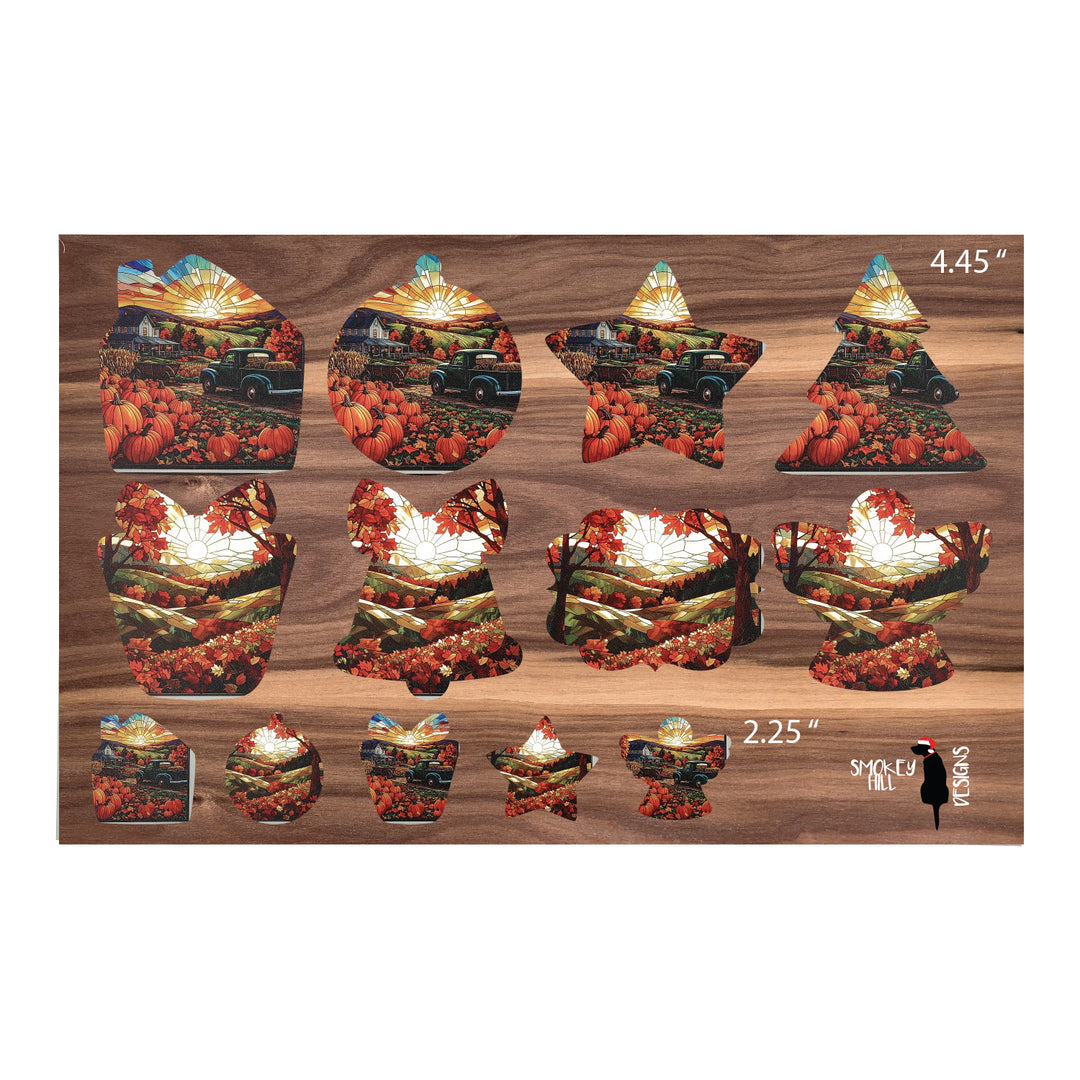 PatternPly® Transparent Farm Fresh Pumpkins 2 sizes