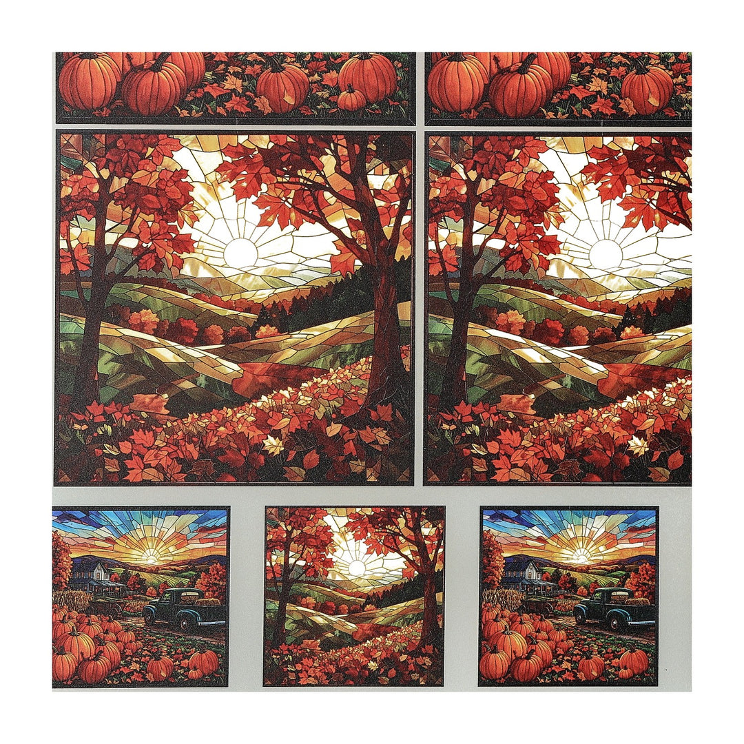 PatternPly® Transparent Farm Fresh Pumpkins 2 sizes