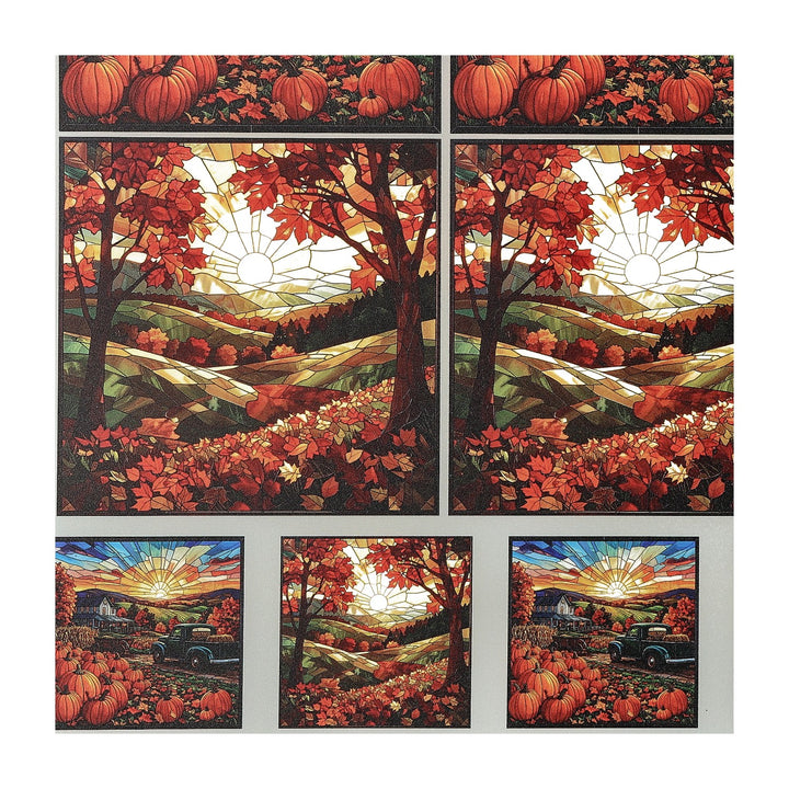 PatternPly® Transparent Farm Fresh Pumpkins 2 sizes