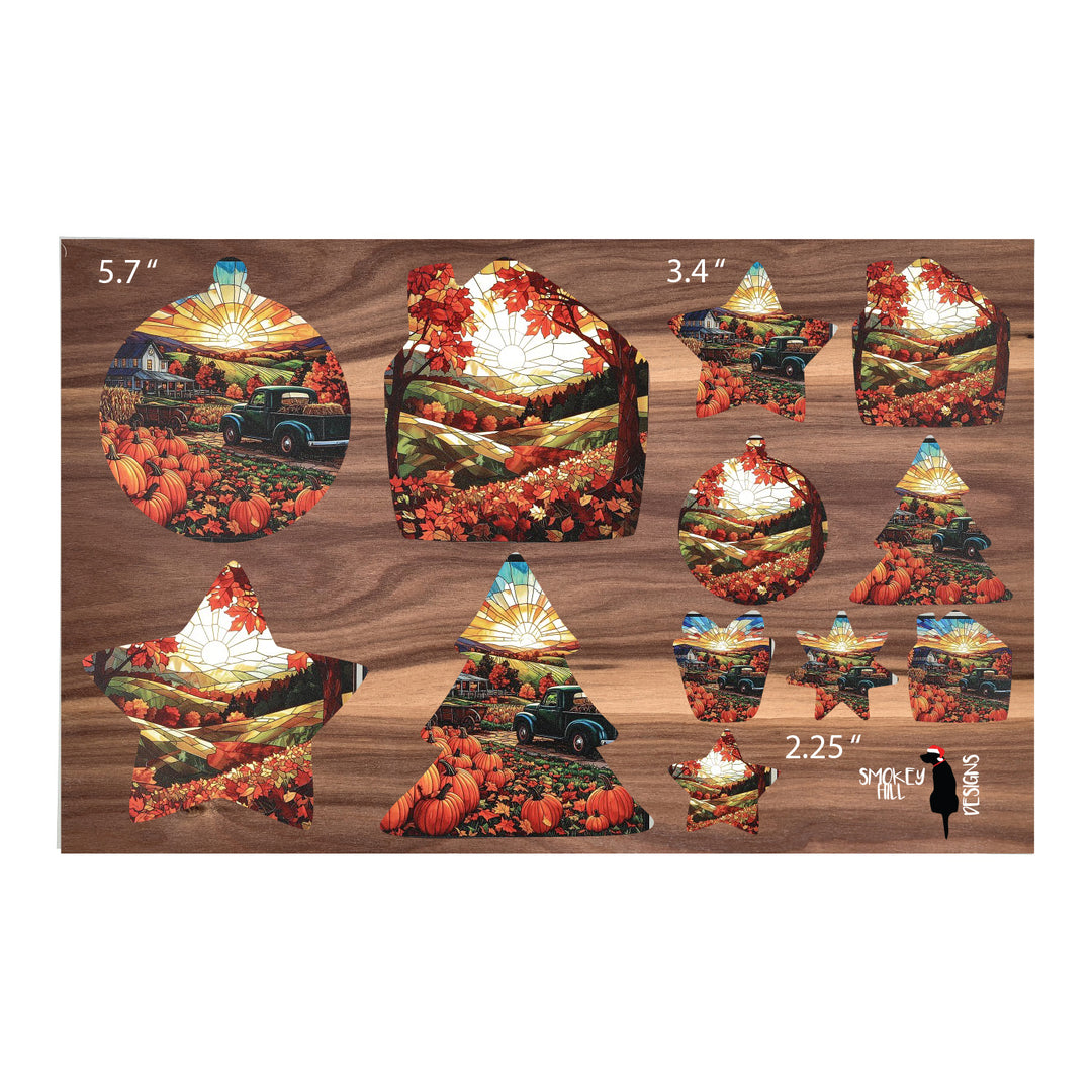 PatternPly® Transparent Farm Fresh Pumpkins 3 sizes