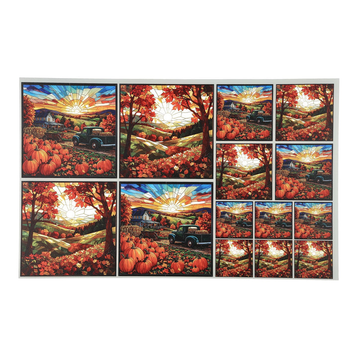 PatternPly® Transparent Farm Fresh Pumpkins 3 sizes