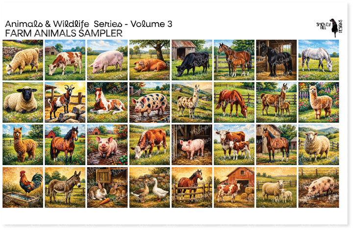 PatternPly® Transparent Animals and Wildlife Volume 3 Farm Animals Sampler
