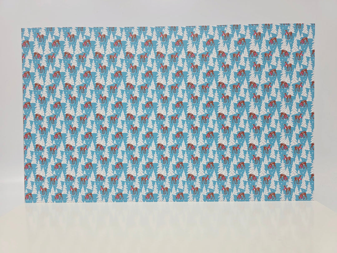 PatternPly® Full Coverage Fawn in the Snow Aqua