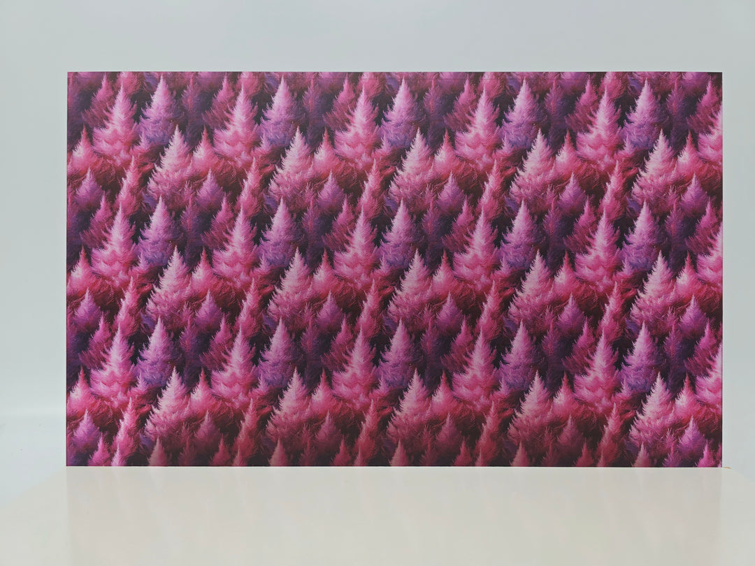 PatternPly® Transparent Feathery Magenta Trees