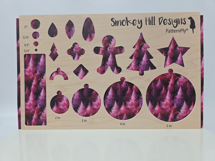 PatternPly® Full Coverage Feathery Magenta Trees