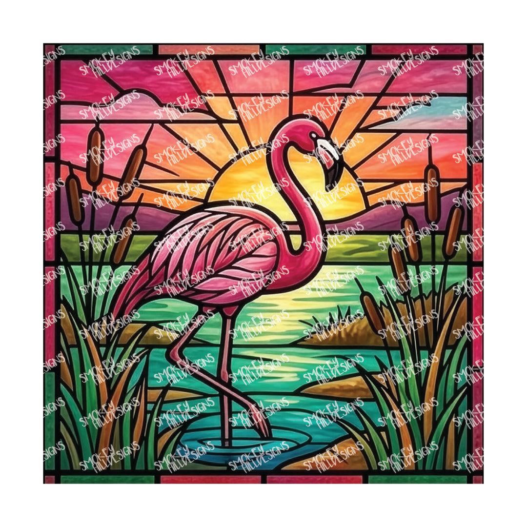 PatternPly® Transparent Flamingoes Volume 1 Flamingo Fever 1 art scene artwork