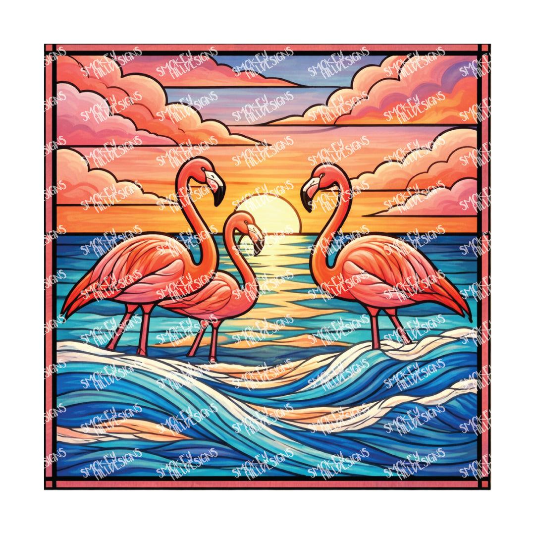 PatternPly® Full Coverage Flamingo Series Volume 1 Flamingo Fever 18 art scene artwork