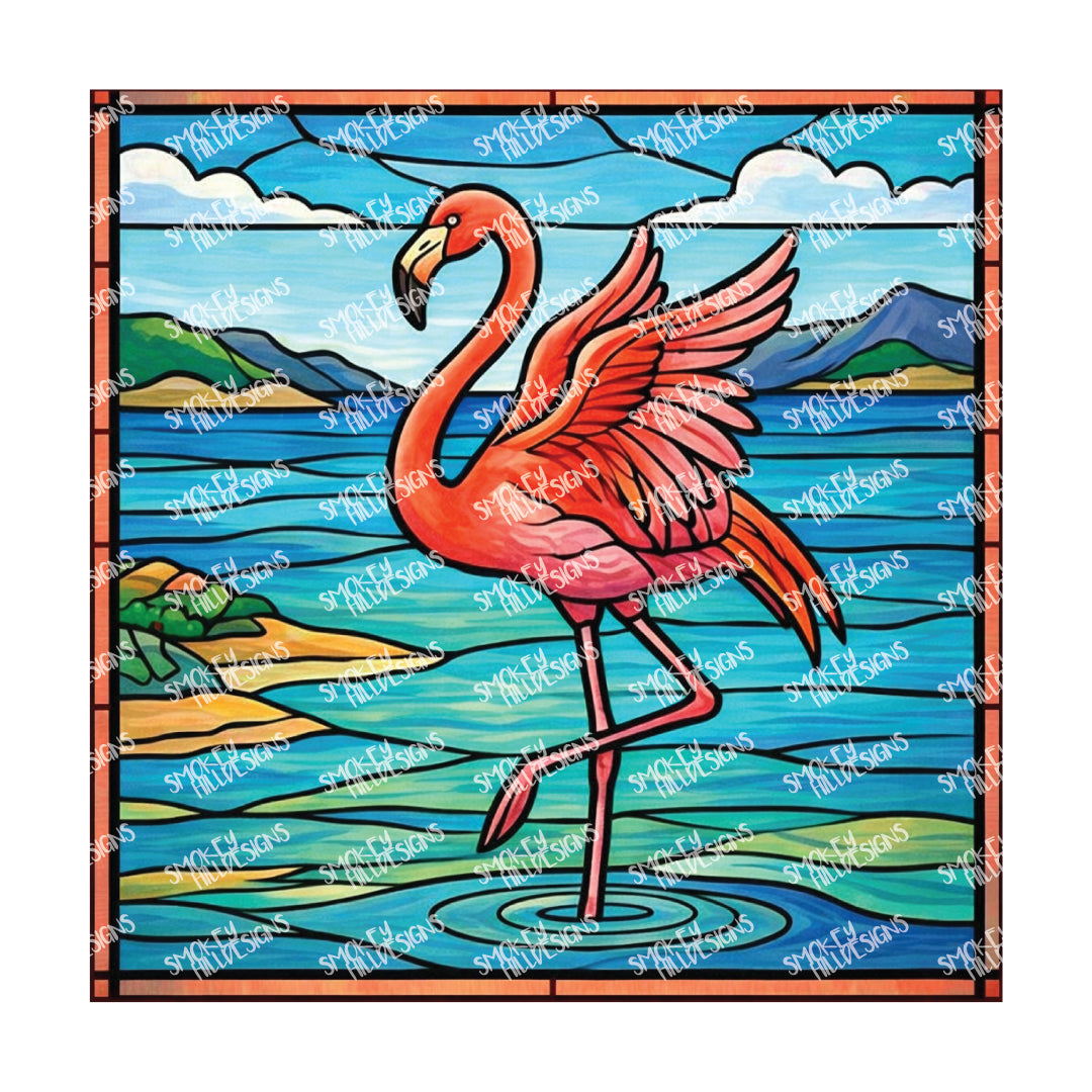 PatternPly® Transparent Flamingo Series Volume 1 Flamingo Fever 32 art scene artwork