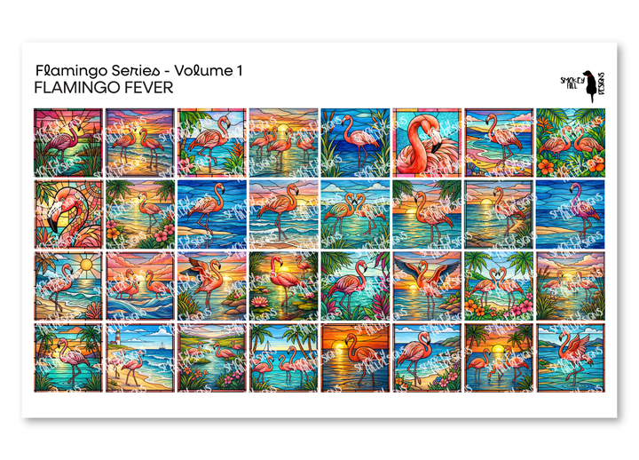PatternPly® Transparent Flamingoes Volume 1 Flamingo Fever Sampler