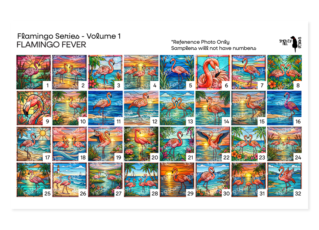 PatternPly® Transparent Flamingoes Volume 1 Flamingo Fever Sampler