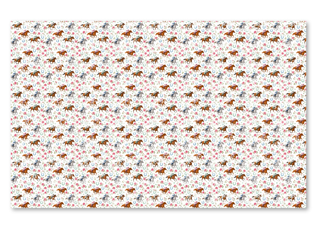 PatternPly® Scattered Racehorses and Roses