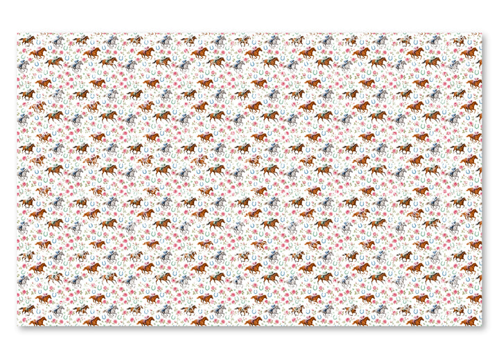 PatternPly® Scattered Racehorses and Roses