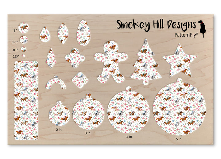 PatternPly® Scattered Racehorses and Roses