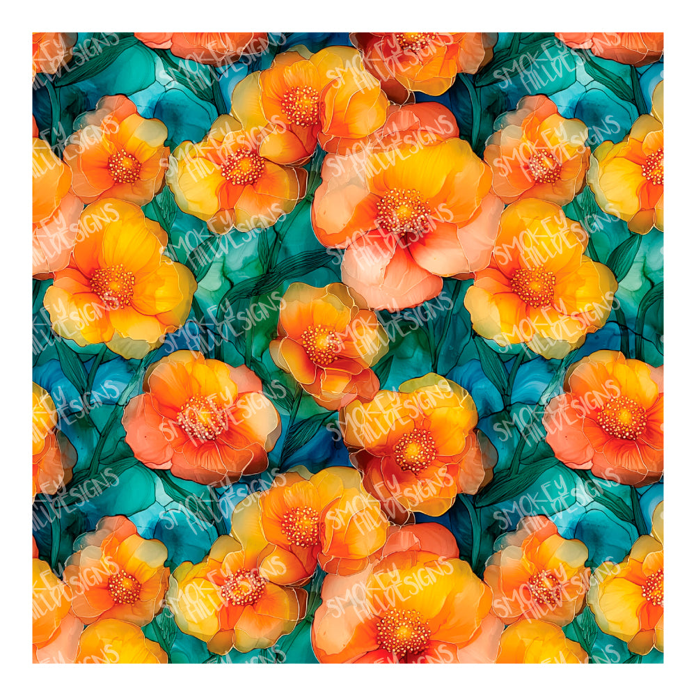 PatternPly® Full Coverage Floral Haze sheet showing the pattern
