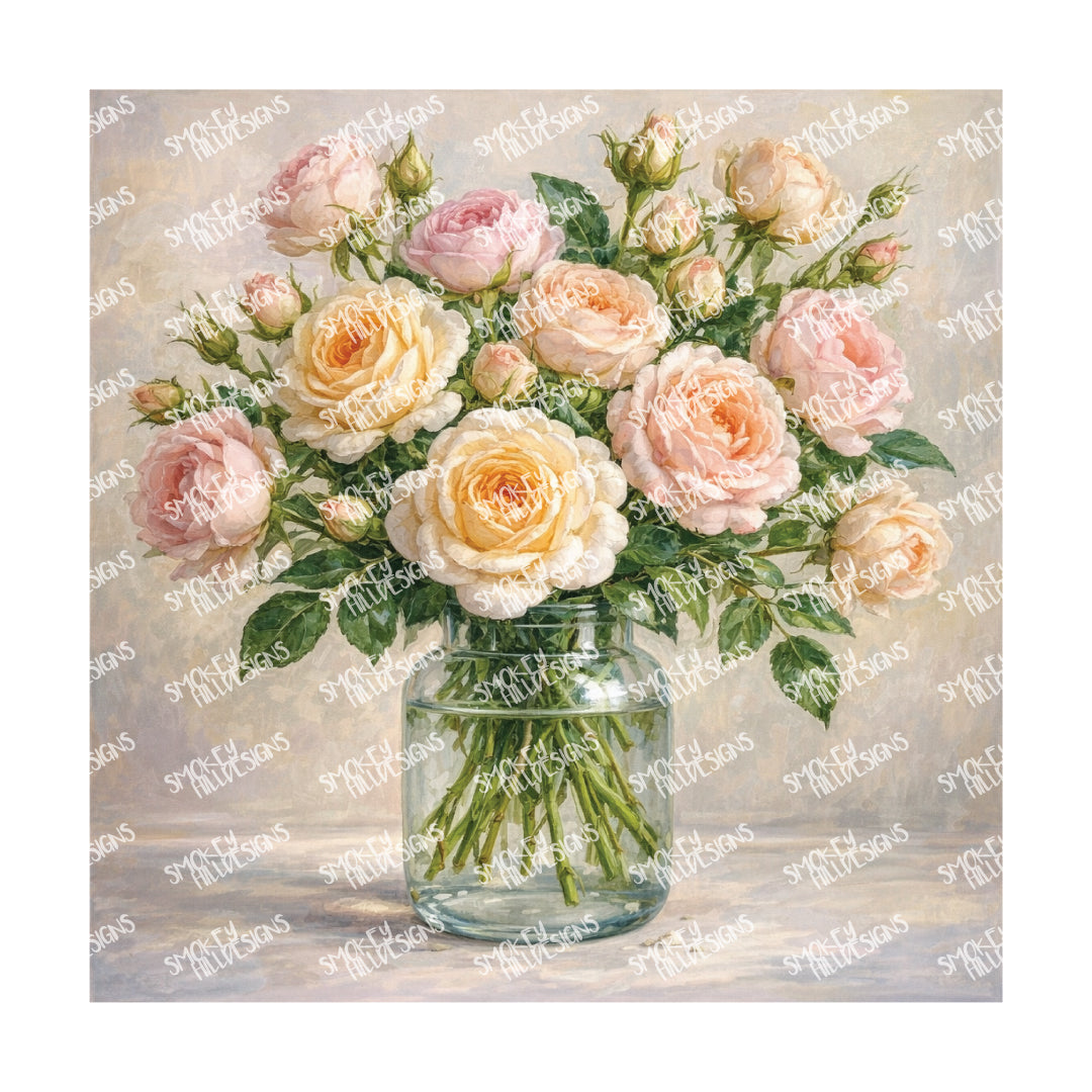 PatternPly® Transparent Forever Flowers Series Volume 1 Floral Vases 10 art scene artwork