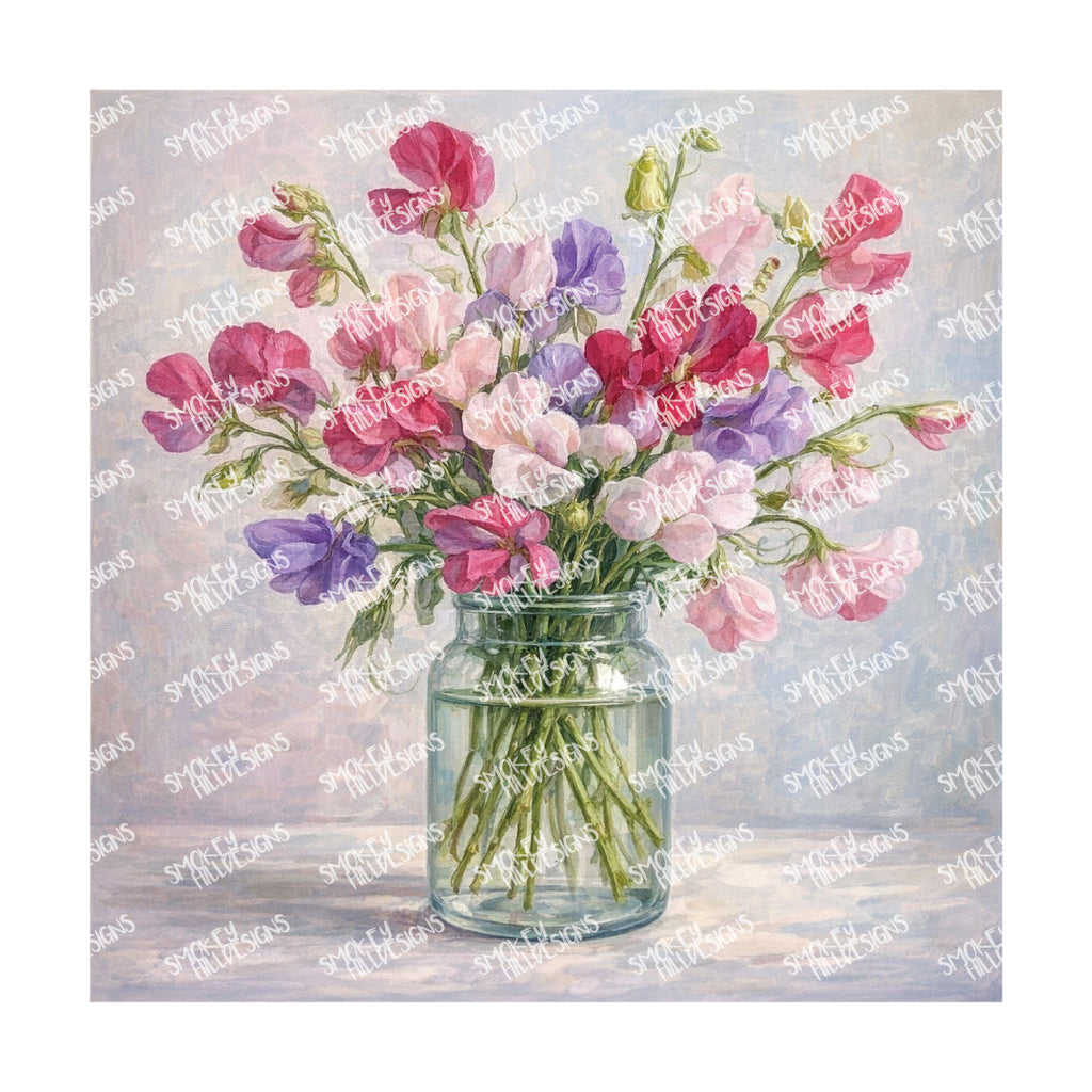 PatternPly® Transparent Forever Flowers Series Volume 1 Floral Vases 12 art scene artwork