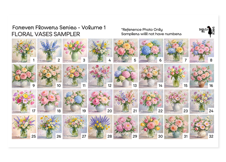 PatternPly® Transparent Forever Flowers Volume 1 Floral Vases Sampler