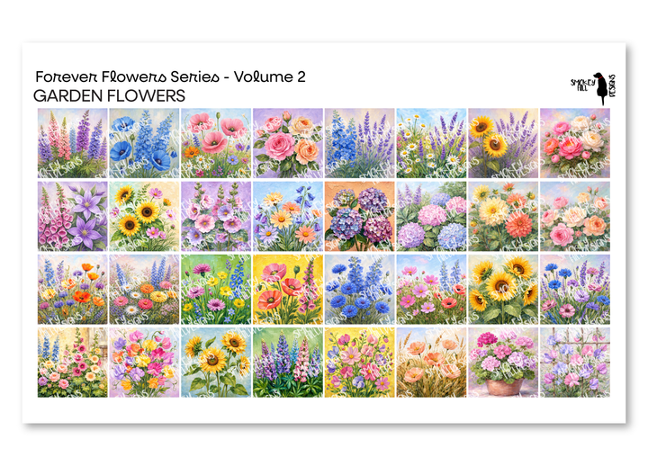 PatternPly® Transparent Forever Flowers Volume 2 Garden Flowers Sampler