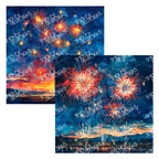 PatternPly® Full Coverage Fourth Fireworks sheet showing the pattern