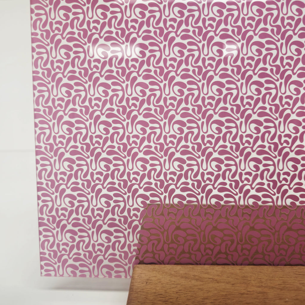 PatternPly® Scattered Freeform Blush sheet showing the pattern