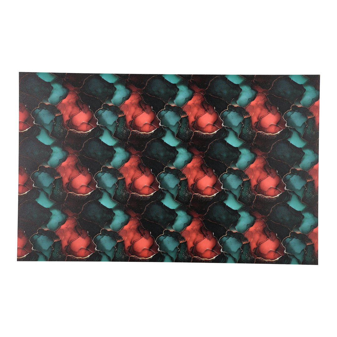 PatternPly® Full Coverage Abstract Red and Green Ink