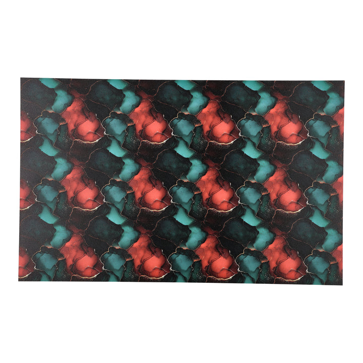 PatternPly® Full Coverage Abstract Red and Green Ink