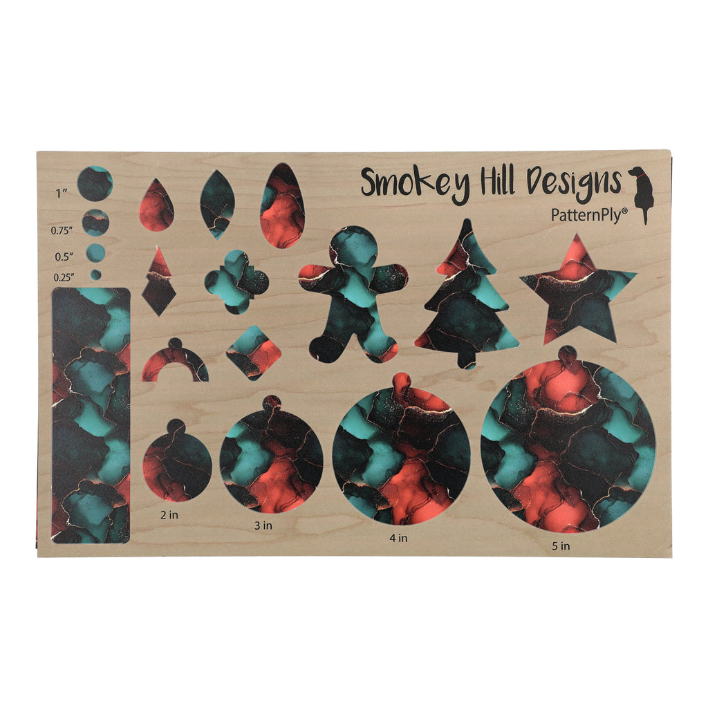 PatternPly® Full Coverage Abstract Red and Green Ink product photo 2