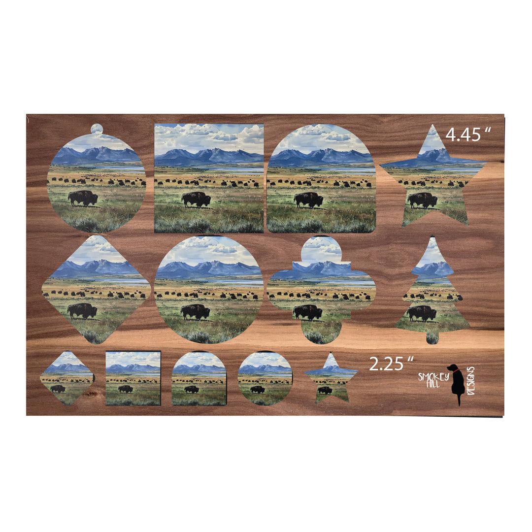 PatternPly® Transparent Bison Mountains Two Sizes