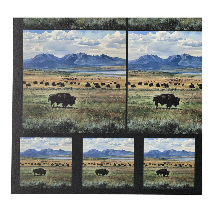 PatternPly® Full Coverage Bison Mountains Two Sizes