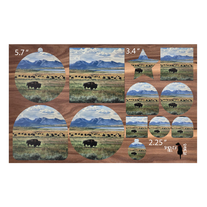 PatternPly® Full Coverage Bison Mountains Three Sizes