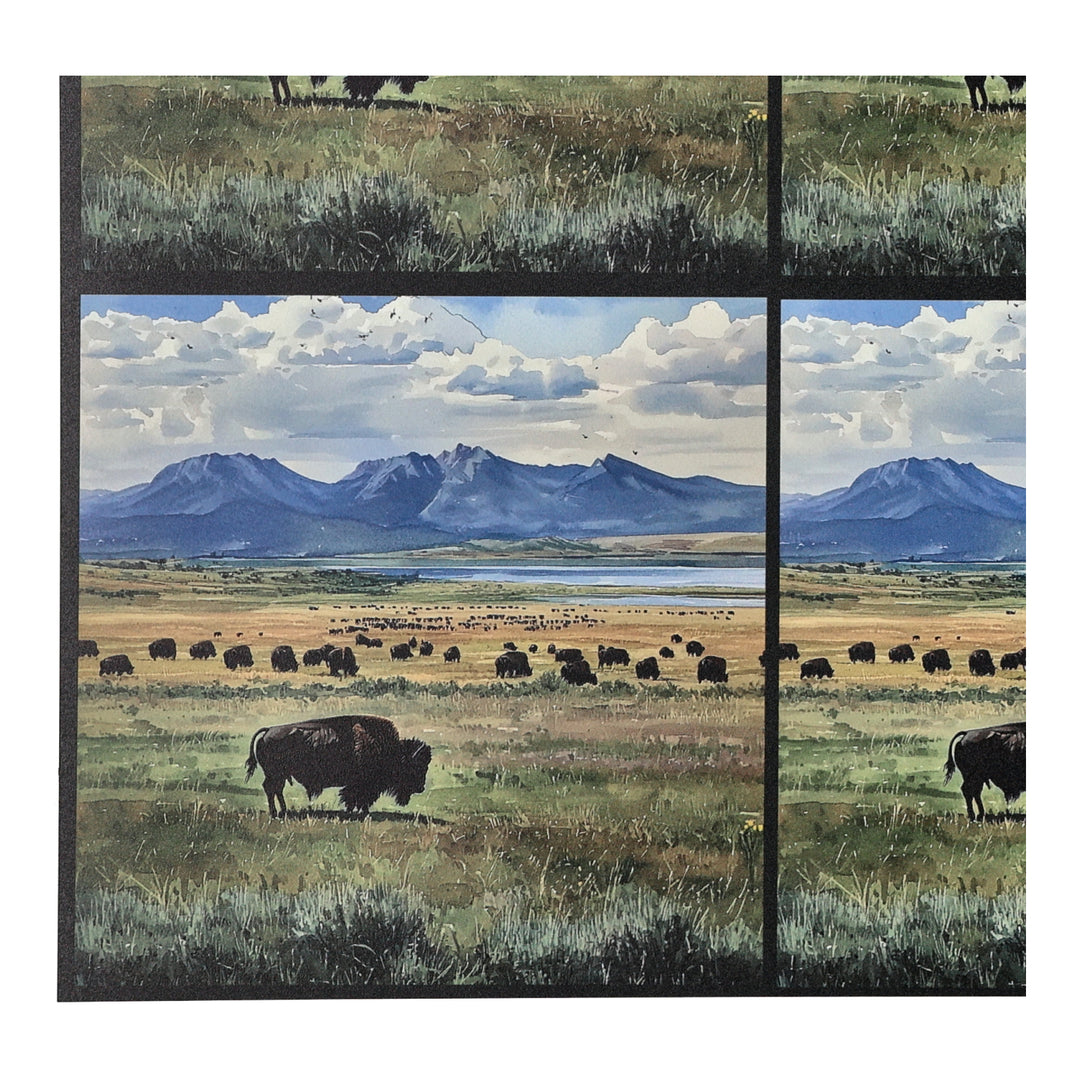 PatternPly® Full Coverage Bison Mountains Three Sizes