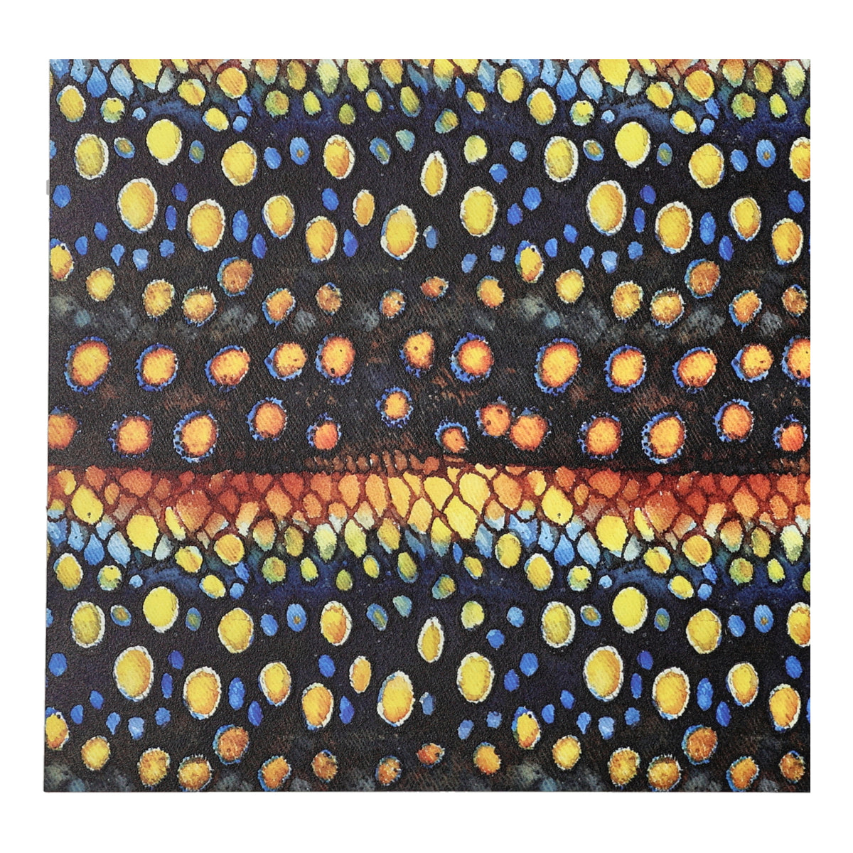 PatternPly® Full Coverage Dark Fish Spots sheet showing the pattern