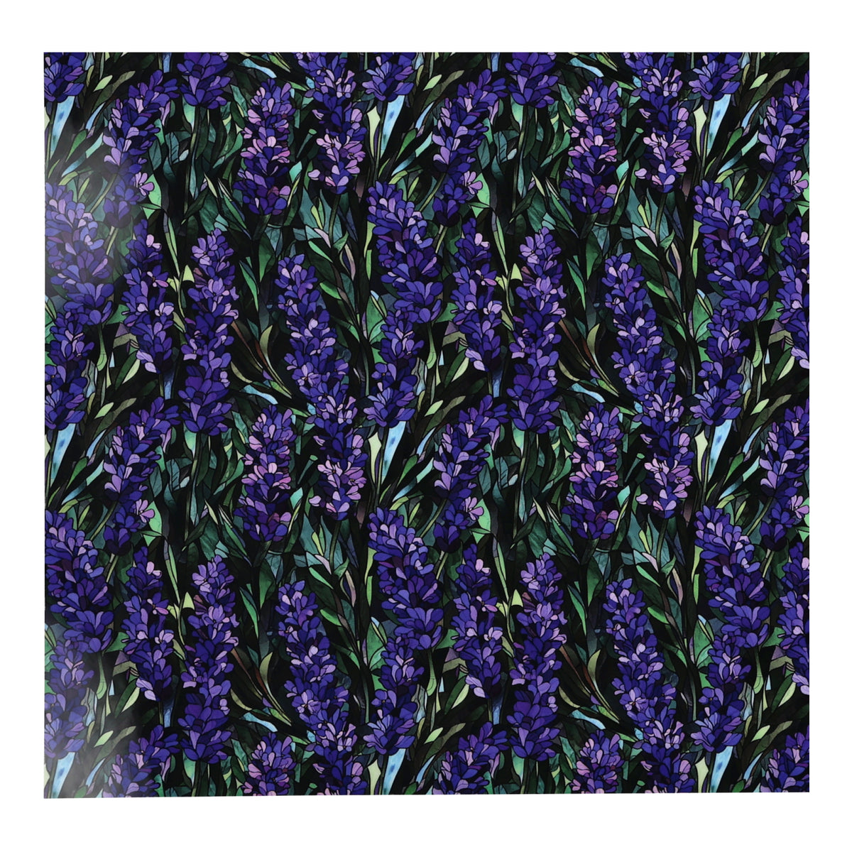 PatternPly® Full Coverage Stained Glass Lavender sheet showing the pattern