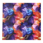 PatternPly® Full Coverage Orange and Purple Inks sheet showing the pattern