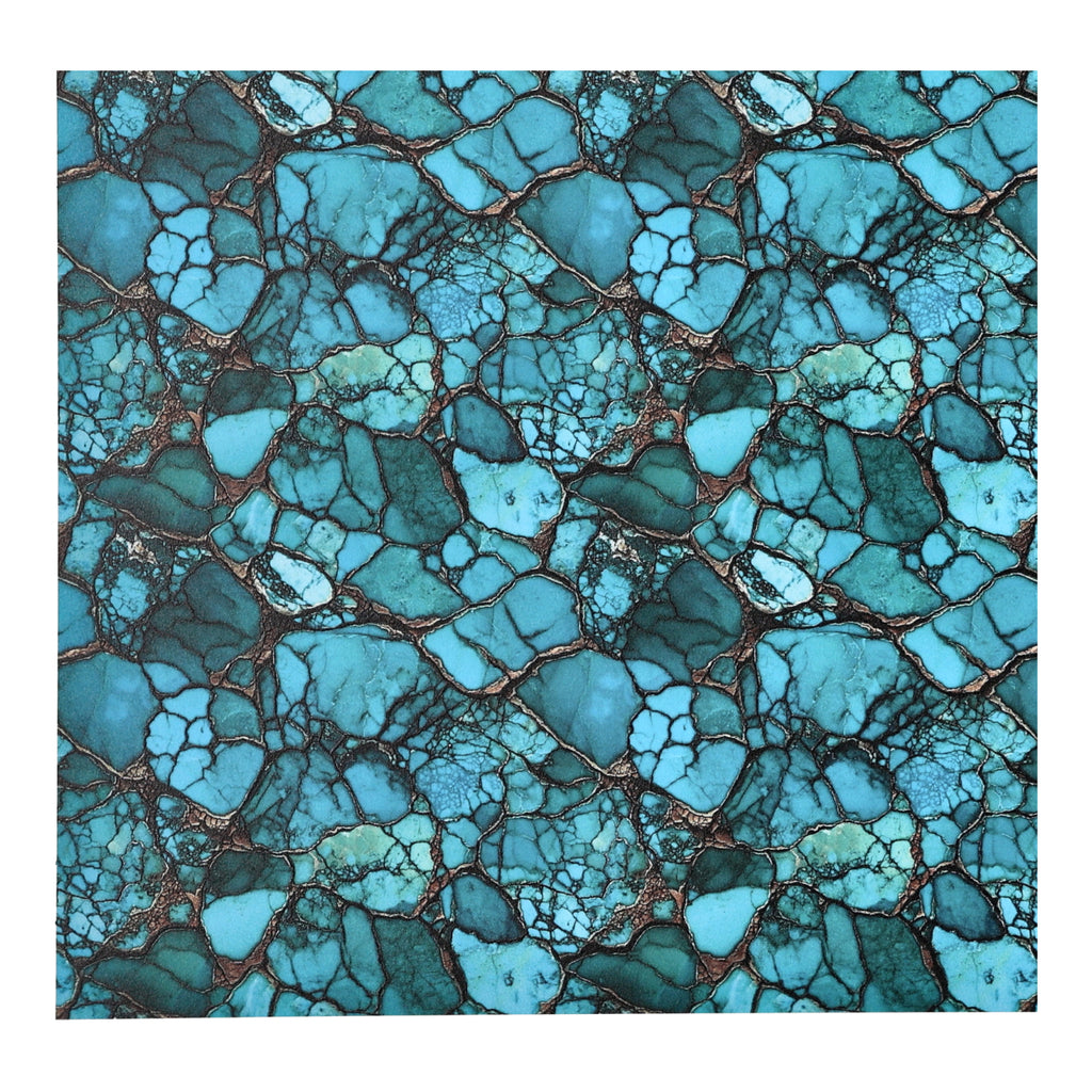 PatternPly® Full Coverage Natural Turquoise sheet showing the pattern