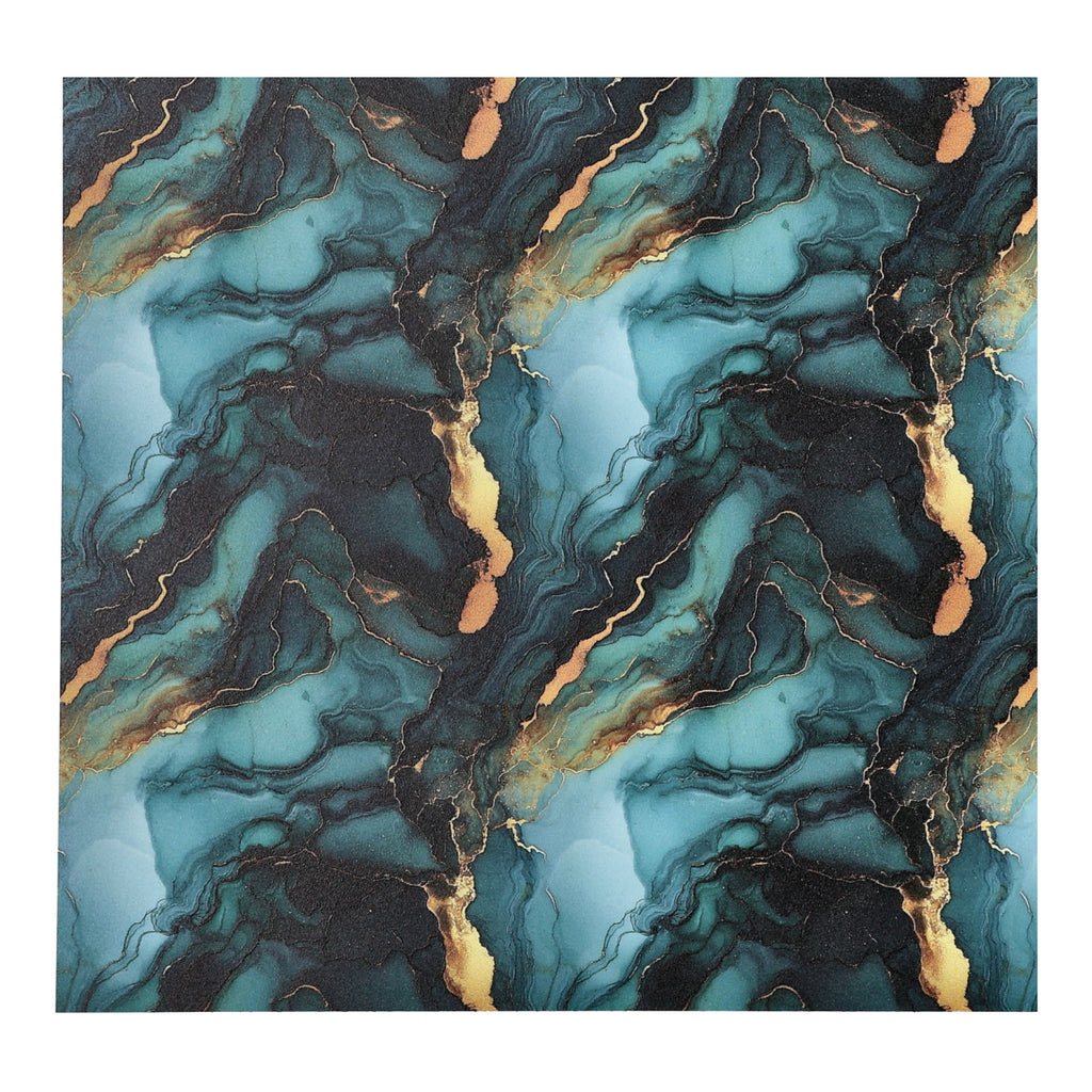 PatternPly® Full Coverage Seafoam and Gold Ink sheet showing the pattern