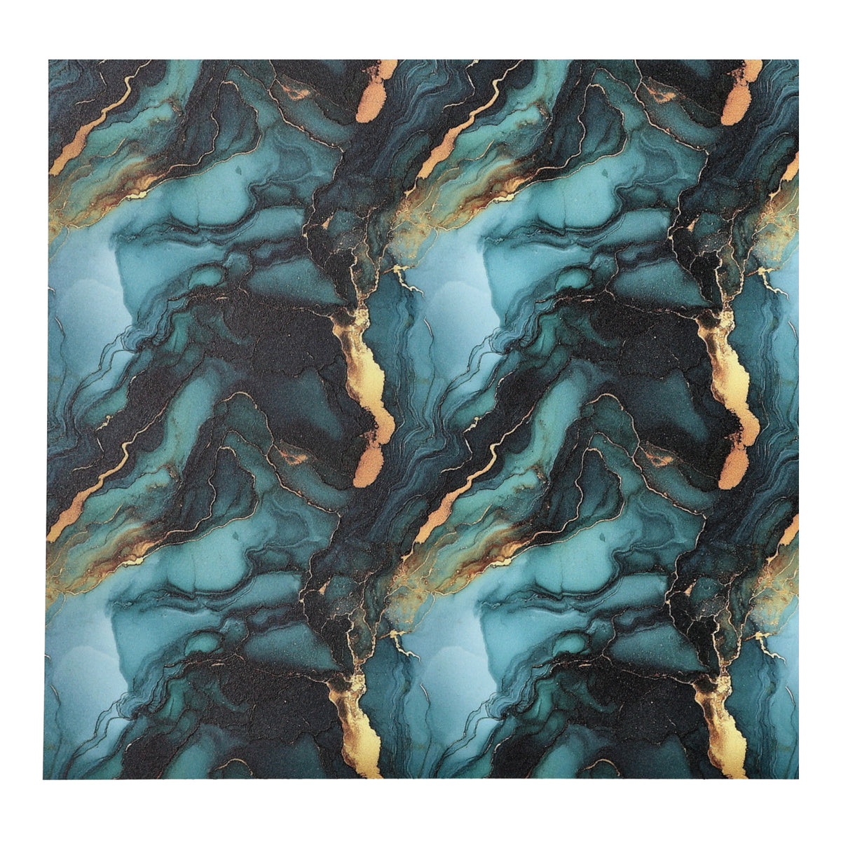 PatternPly® Full Coverage Seafoam and Gold Ink sheet showing the pattern