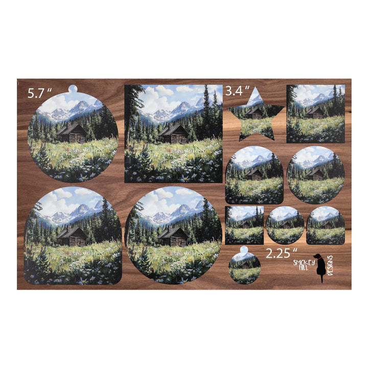 PatternPly® Full Coverage Mountain Cabin Three Sizes