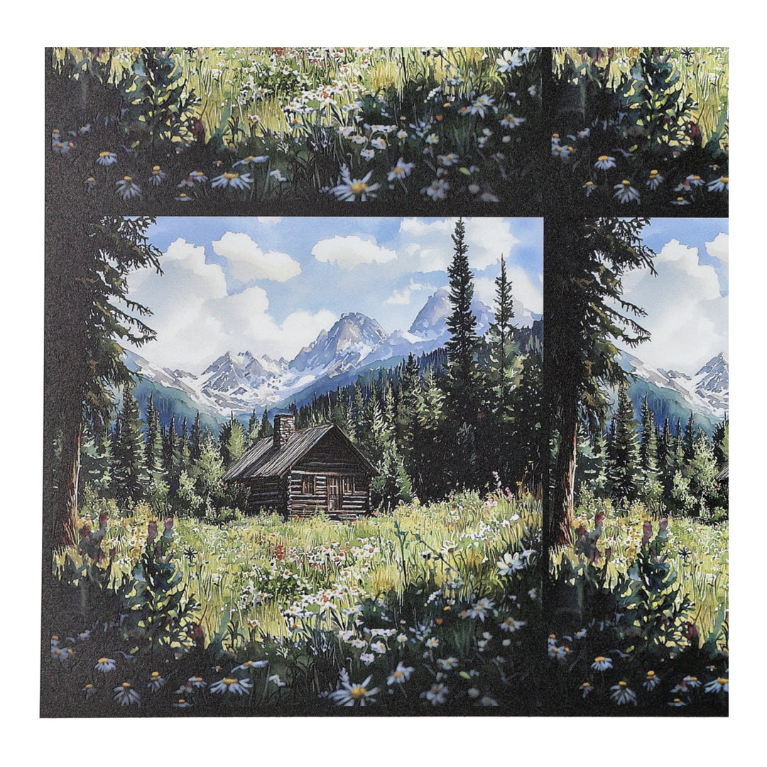 PatternPly® Full Coverage Mountain Cabin Three Sizes