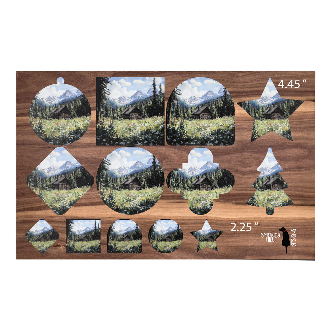 PatternPly® Transparent Mountain Cabin Two Sizes