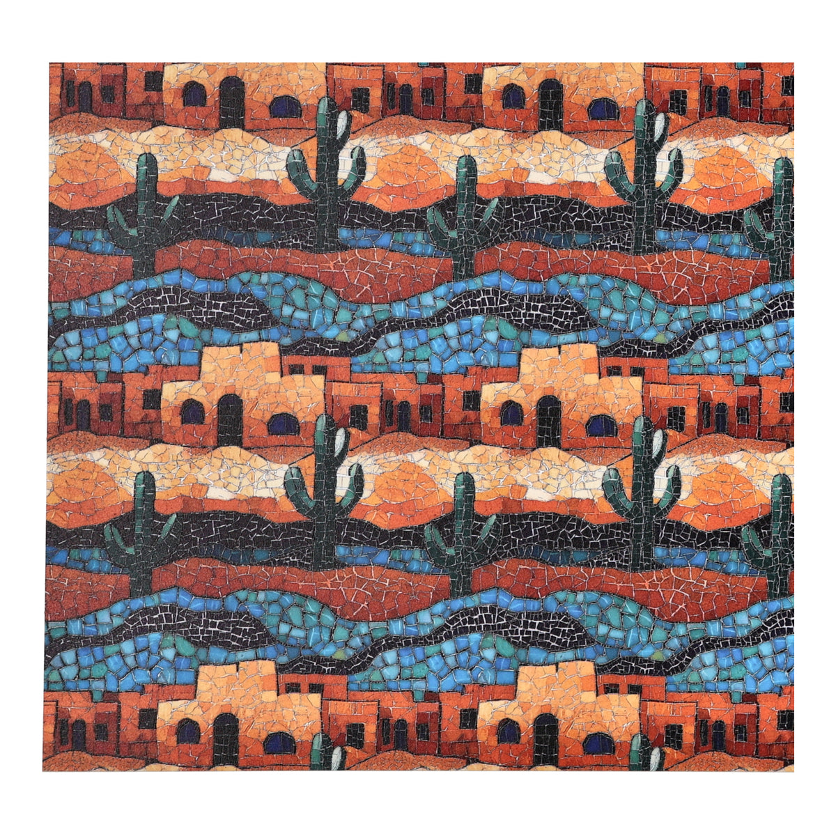 PatternPly® Full Coverage Mosaic Pueblos sheet showing the pattern