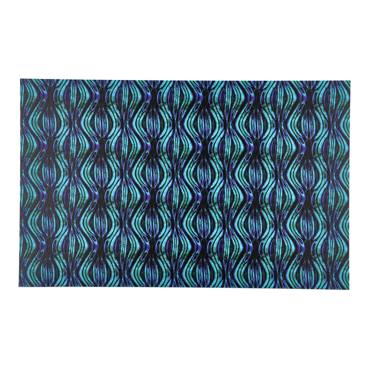 PatternPly® Full Coverage Blue Green Abalone Vertical Ripples