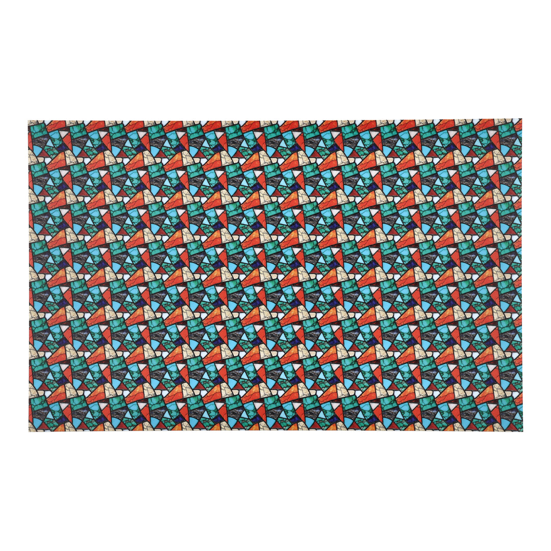 PatternPly® Full Coverage Colorful Turquoise Mosaic Micro