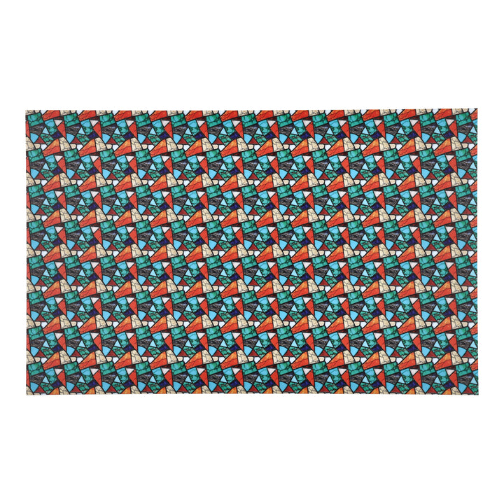 PatternPly® Full Coverage Colorful Turquoise Mosaic Micro